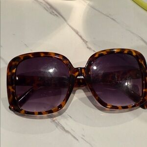 Lane Bryant Tortoise Shell Sunglasses with Purple Tint